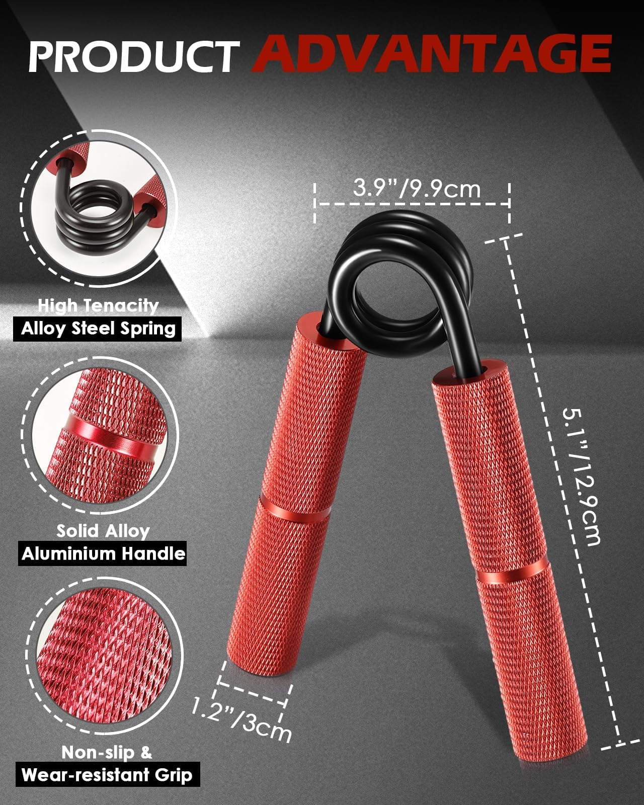 Adjustable Resistance Hand Grip Strength Trainer Set - 6 Pack for Wrist and Forearm Strengthening, Non-Slip Design