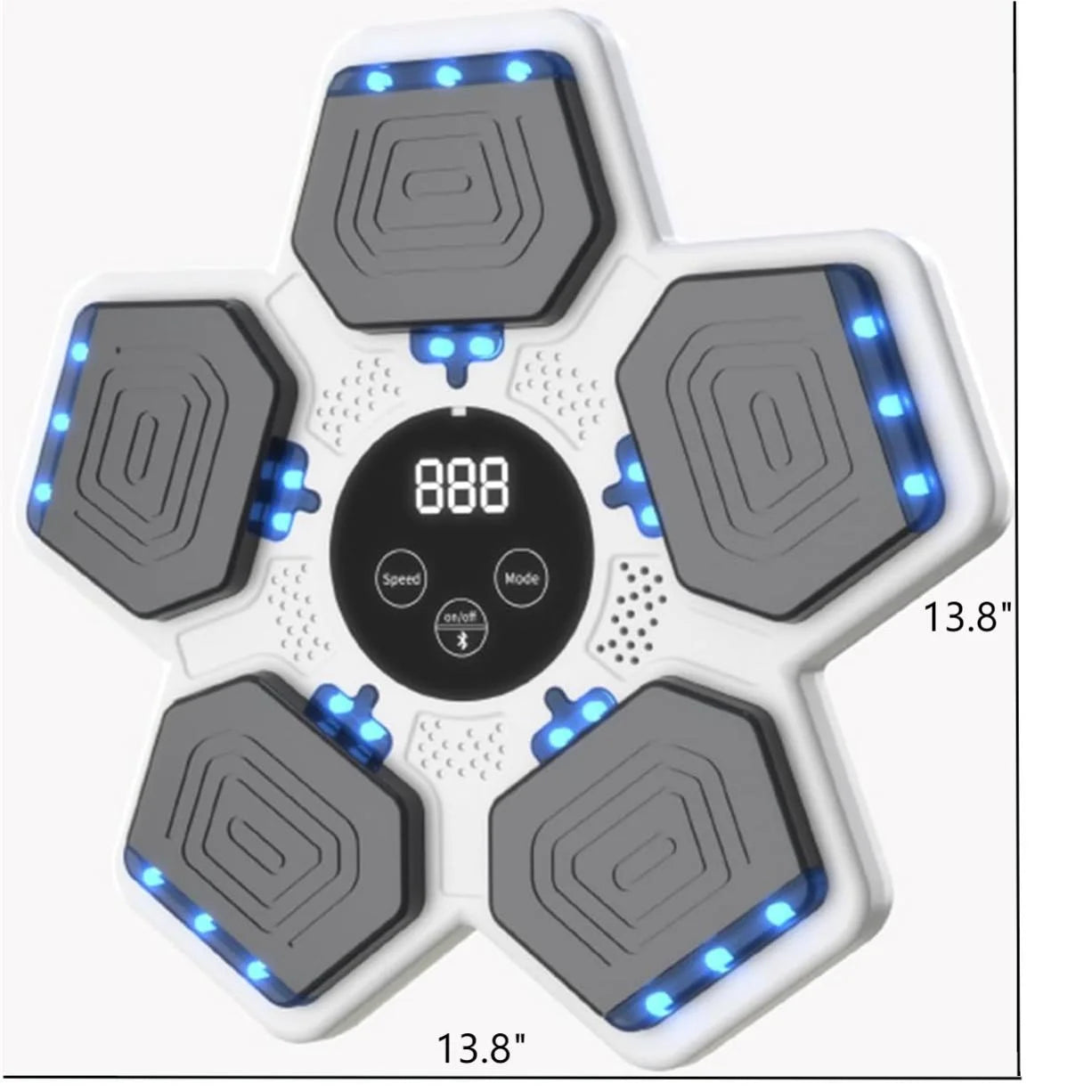 Upgraded Electronic Boxing Fitness Machine with Smart Display and Boxing Gloves, Wall-Mounted for Home and Gym Use, White