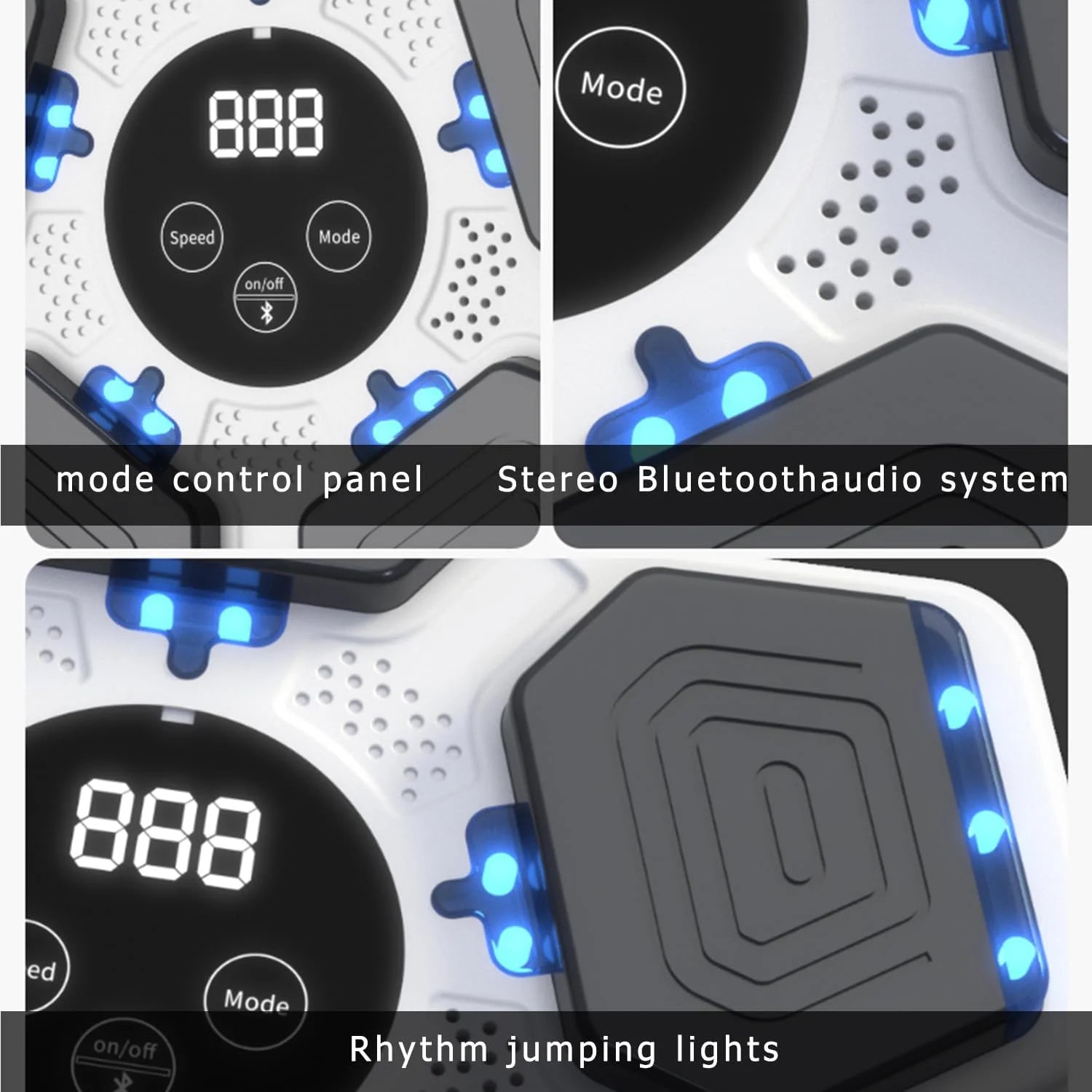 Upgraded Electronic Boxing Fitness Machine with Smart Display and Boxing Gloves, Wall-Mounted for Home and Gym Use, White