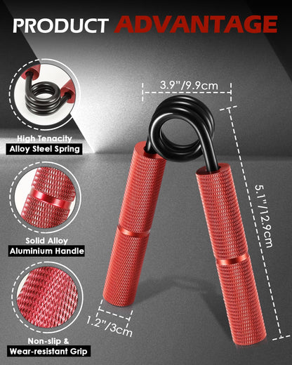 Adjustable Resistance Hand Grip Strength Trainer Set - 6 Pack for Wrist and Forearm Strengthening, Non-Slip Design