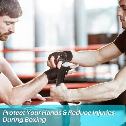 2 Rolls of 2.5M Cotton Boxing Bandages for MMA and Sanda Competition Gloves and Gauntlets